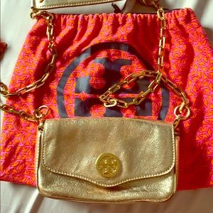 Tory Burch mini metallic shoulder purse